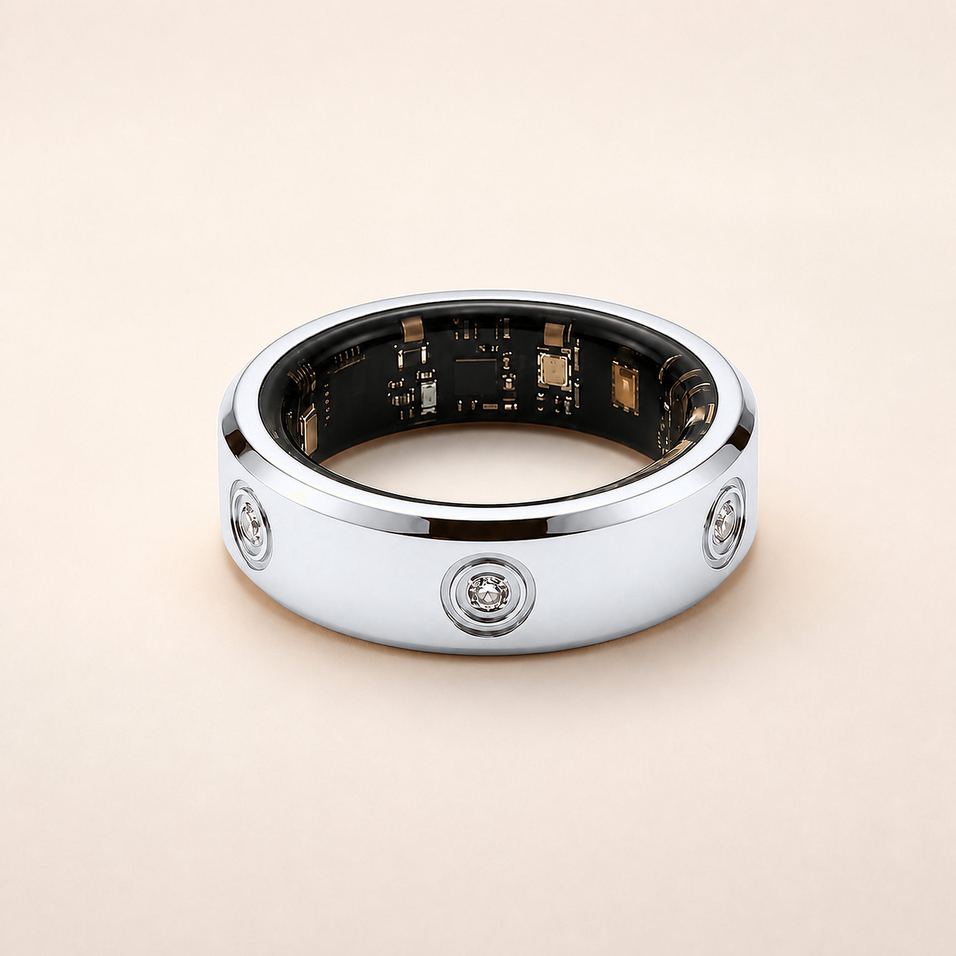 LuxenX Smart Ring in silver